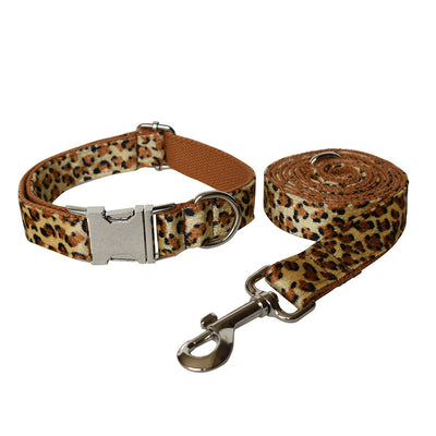 Collar para Perro con Estampado de Leopardo y Fondo Profundo en Aleación de Zinc - Image 19