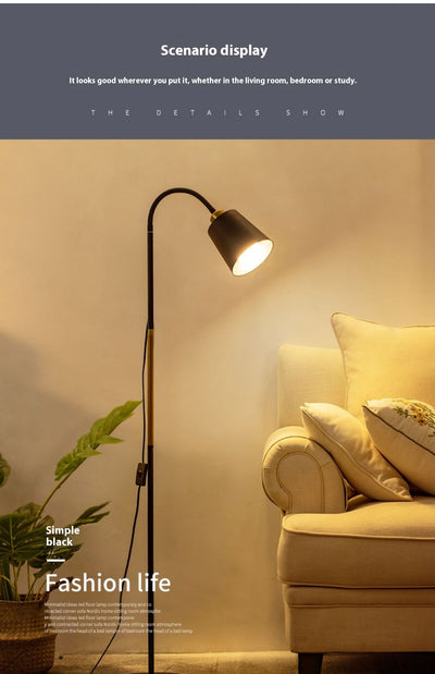 Lámpara de Pie Nórdica para Sala con Protección Visual - Image 7