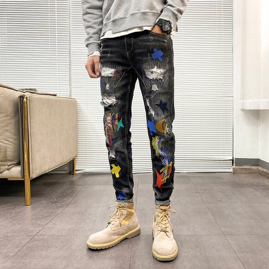 Jeans Slim Fit con Bordado de Logo para Hombre - Image 5