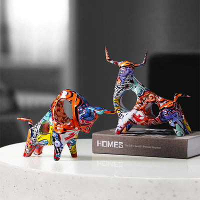Lámpara Decorativa Vaca Colorida - Luz de Lujo para Sala de Estar - Image 4