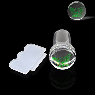 Sello Transparente para Nail Art - Raspador de Flores con Mango Ergonómico
