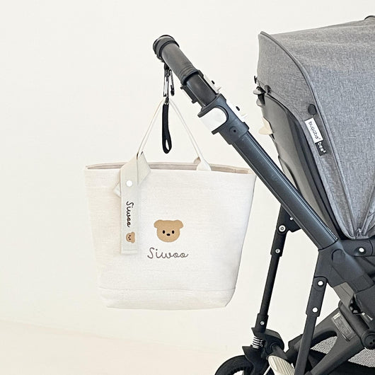 Bolsa Maternal Canvas Go Out Blanca con Compartimentos Interiores para Mamá y Bebé - Image 5