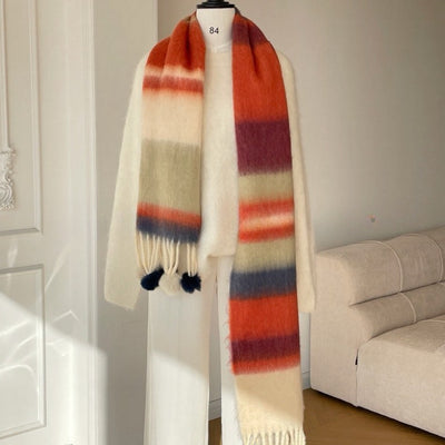 Bufanda Mohair Arcoíris con Borlas Dopamina - Image 2