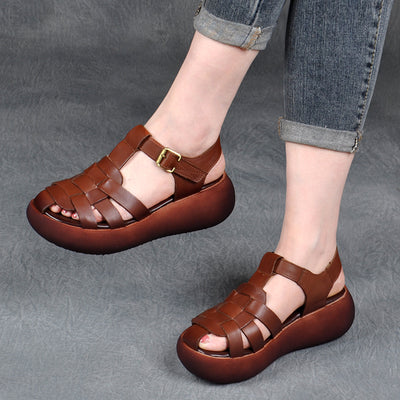 Sandalias Romanas Tejidas con Plataforma y Tacón Alto - Image 4