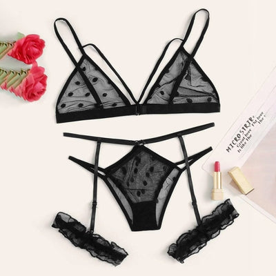 Conjunto Íntimo Sexy de Dos Piezas con Encaje Delicado - Image 6