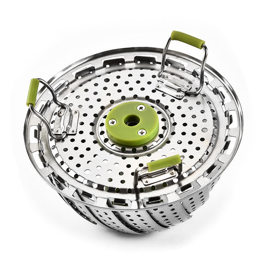 Colador Plegable con Asa para Verduras y Canastas de Vapor