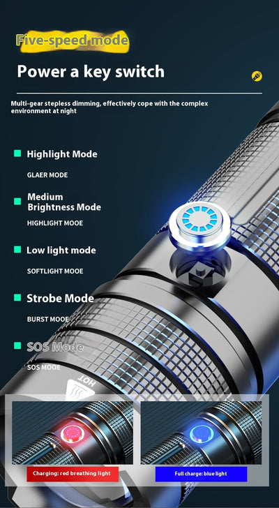 Linterna LED Recargable de Alto Rendimiento con Zoom y Control Remoto - Image 8