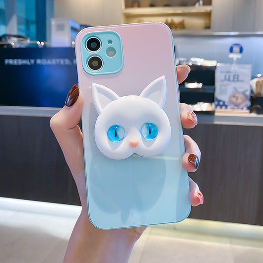 Funda Protectora para iPhone con Cristal Templado y Soporte Integrado