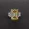 Sapphire Rectangle Beautiful Plateado Jewelry Yellow 5