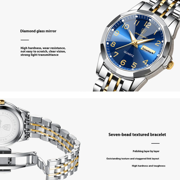 Reloj Inteligente Impermeable para Mujer con Doble Calendario