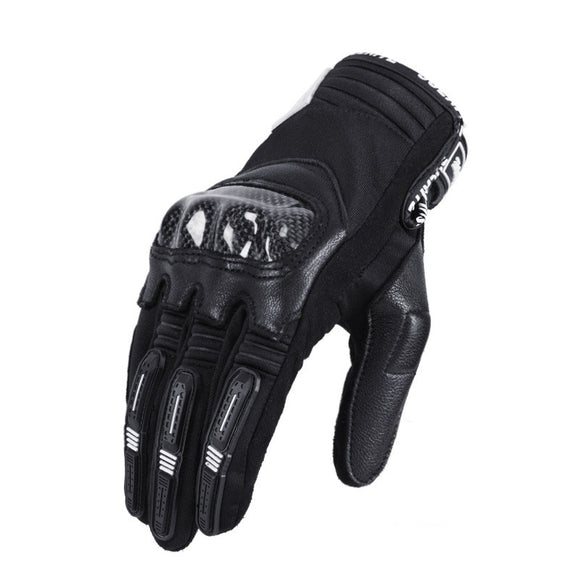 Guantes de Motocicleta Piel de Oveja con Fibra de Carbono para Motorista