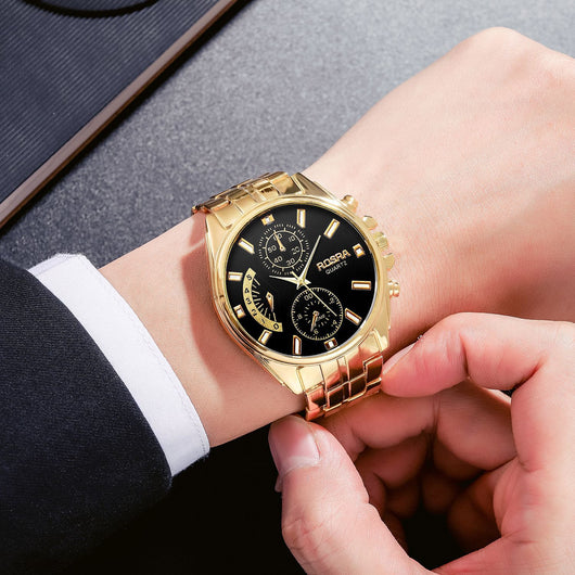 Reloj de Moda Dorado en Aleación con Cuarzo de Precisión