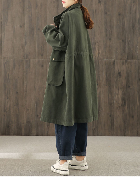 Chaqueta Impermeable Suelta Talla Grande para Mujer - Abrigo Deportivo de Manga Larga - Image 7