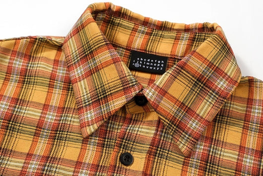 Camisa Cuadros Amarilla con Bordados y Manga Corta - Image 11