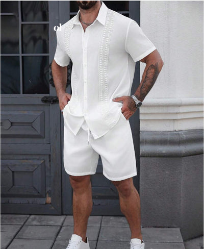 Conjunto de Camisa y Pantalones Cortos con Estampado en Solapa - Image 9