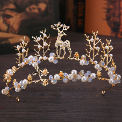 Corona de Venado Dorada - Accesorios de Boda con Motivo Animal - Image 5
