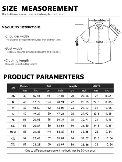 Camisa Casual Holgada para Hombre con Estampado y Botones - Image 18