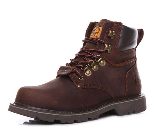 Botas Altas Impermeables para Hombre con Forro de Ante Rojo - Image 3