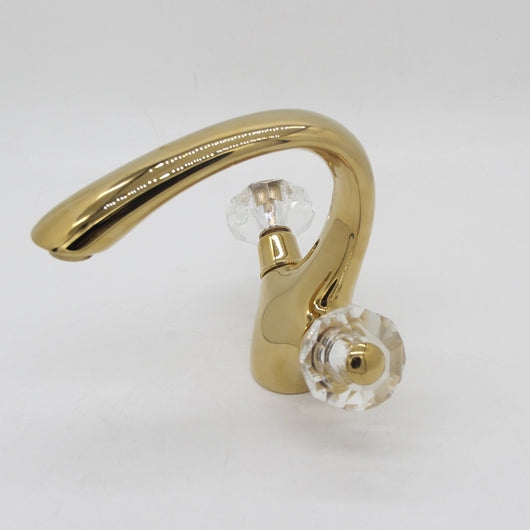 Grifo Monomando de Cobre y Oro para Lavamanos con Control de Agua Fría y Caliente - Image 5