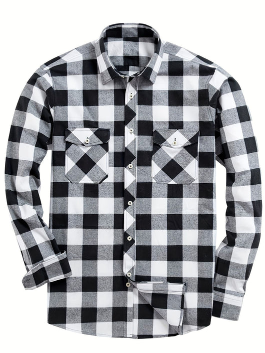 Camisa de Franela a Cuadros para Hombre - Uso Todo el Año - Image 8