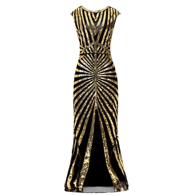 Vestido Largo Fiesta con Borde Sirena y Lentejuelas Brillantes - Image 12