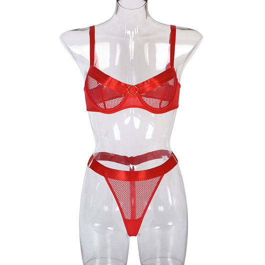 Conjunto de Lencería Sexy con Detalles en Malla - Image 2