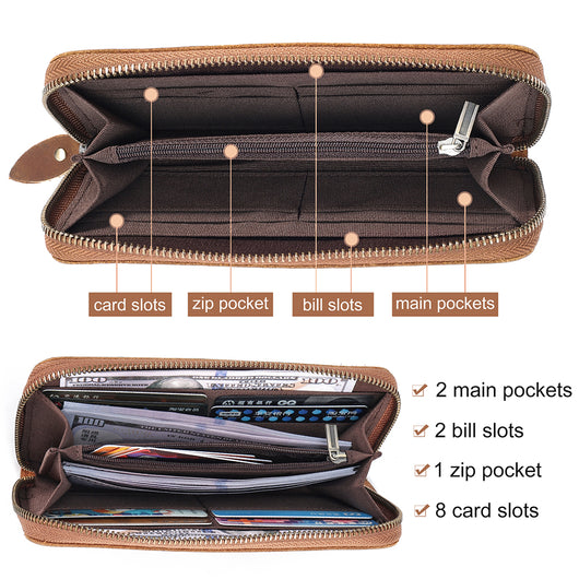Billetera Larga de Cuero Genuino para Hombre con Bloqueo RFID - Image 5