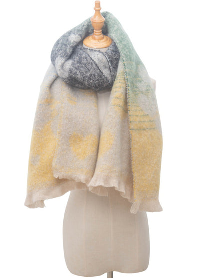 Cuello Térmico Jacquard con Diseño de Amor - Bufanda Versátil Europea - Image 31