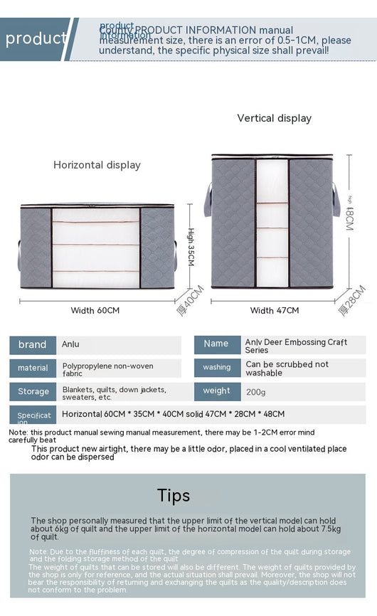 Organizador de Almacenamiento 150L para Ropa y Mudanzas - Image 7