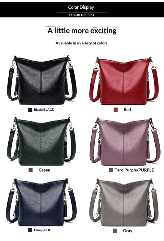 Bolso Bandolera Mujer de Gran Capacidad con Detalles de Borlas - Image 14