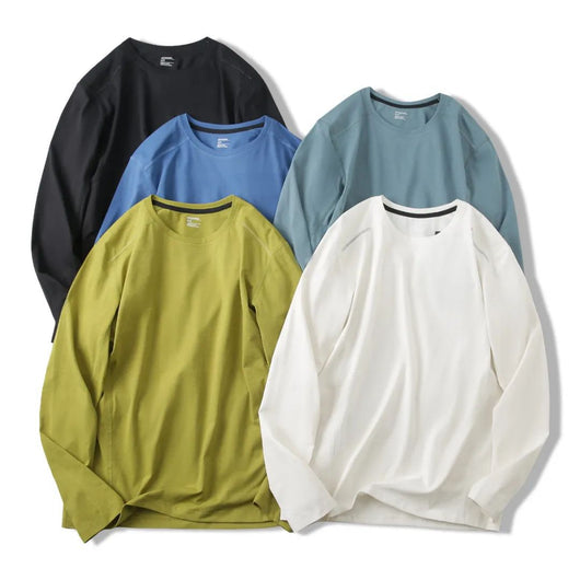 Camiseta Deportiva Manga Larga Transpirable de Secado Rápido - Image 38