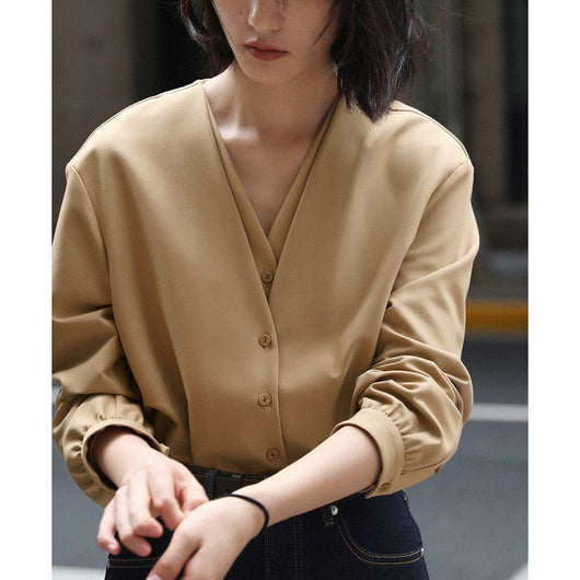 Blusa Elegante con Efecto Capas y Mangas Abullonadas - Image 4