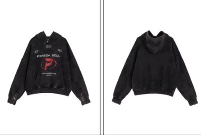 Sudadera Pesada con Símbolo Meta y Acabado Cepillado - Image 11