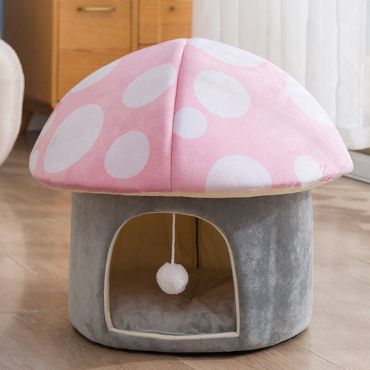Cama Suave para Mascotas con Diseño de Seta - Removible y Lavable - Image 6