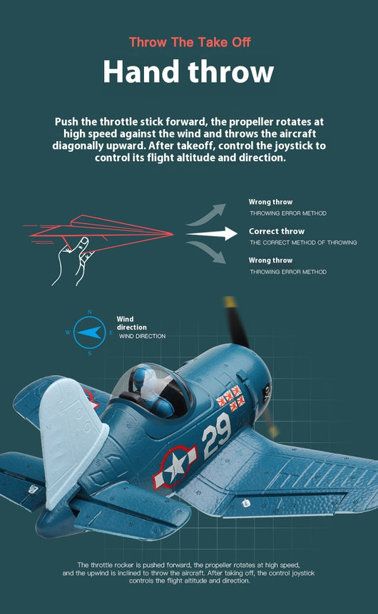 Avión Eléctrico de Ala Fija A500 con Control Remoto de 4 Canales - Image 13