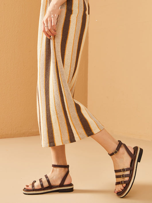Sandalias Retro con Tira Cruzada y Tacón Grueso para Mujer - Image 2