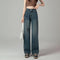 Jeans Rectos de Cintura Alta Retro para Mujer - Colección Otoño