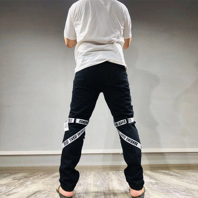 Pantalones Slim Fit Rotos para Hombre con Cierre Frontal - Image 13