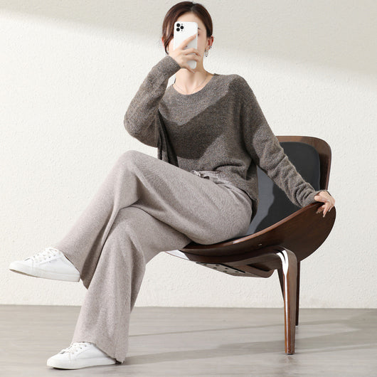 Pantalones Palazzo de Cachemira Elegantes para Mujer - Image 8