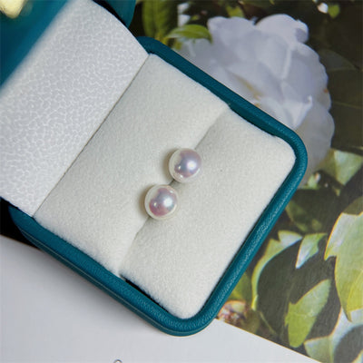 Aretes de Plata S925 Clásicos 8-9mm Brillo Intenso