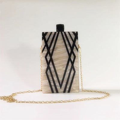 Bolso de Noche Acrílico con Rayas Irregulares - Image 6