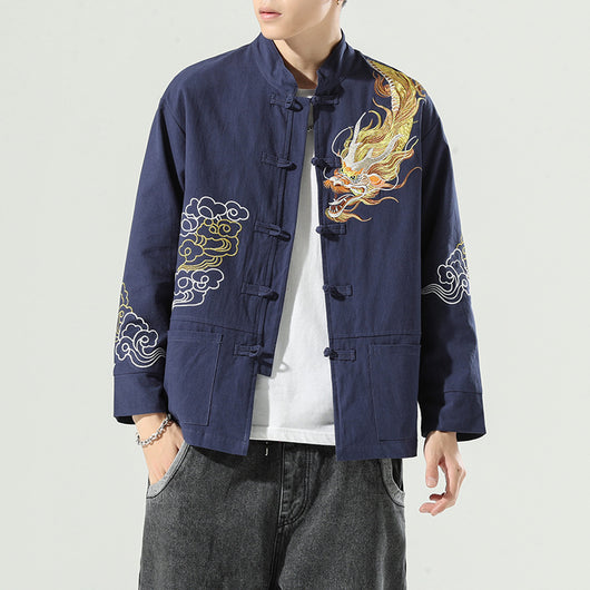 Chaqueta Casual para Hombre con Bordados en Mangas Largas - Image 2