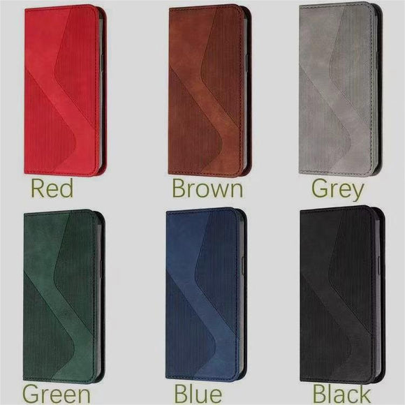 Funda Magnética de Cuero para Celular con 3 Ranuras para Tarjetas