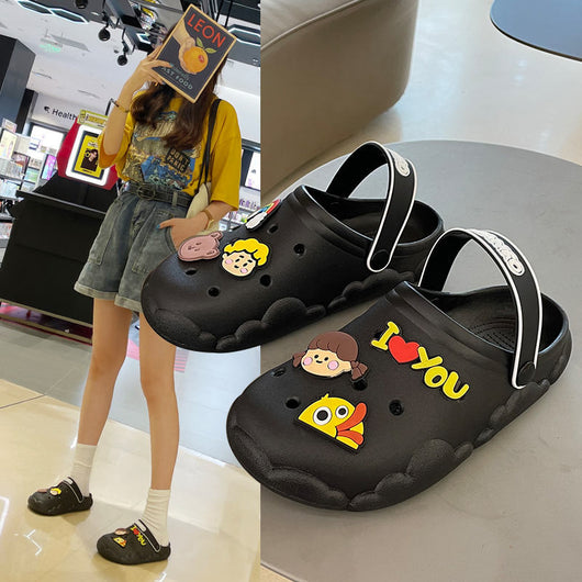 Sandalias de Playa con Suela Gruesa y Diseño Trendy
