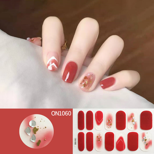 Stickers de Uñas Mariposa Floral con Efecto Láser Bronceado - Image 9
