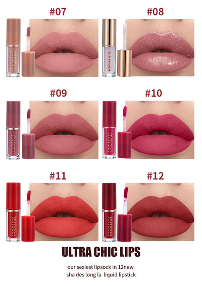 Set de 12 Brillos Labiales de Larga Duración con Acabado Mate - Image 8