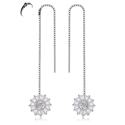 Aretes de Cristal Navideño con Borla - Diseño Copo de Nieve Elegante para Mujer - Image 11