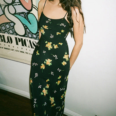 Vestido Maxi Elegante con Escote V y Estampado Exclusivo - Image 11