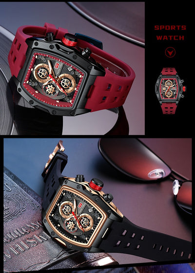 Reloj Cronógrafo Deportivo Estilo Pista para Hombre con Cristal Curvo y Diseño Esqueletizado - Image 18