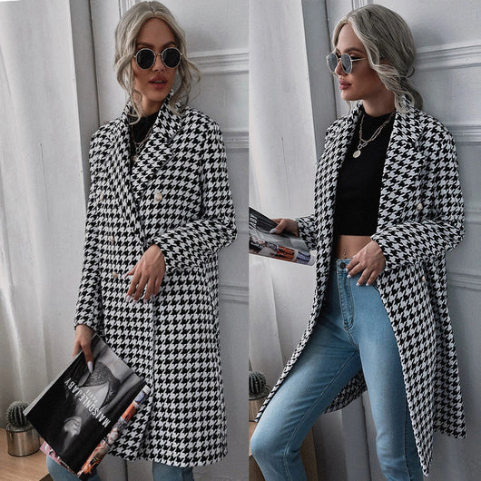Abrigo Cuadros Clásico Doble Botonadura - Estilo Casual Invierno - Image 6